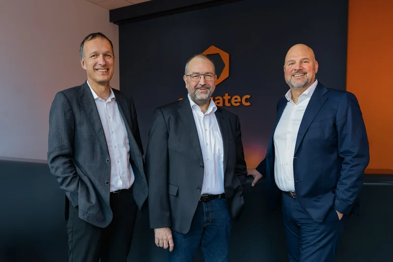C-Level of congatec: Dr. Dominik Ressing (CEO), Konrad Garhammer (COO & CTO), and Daniel Jürgens (CFO) (from left to right)